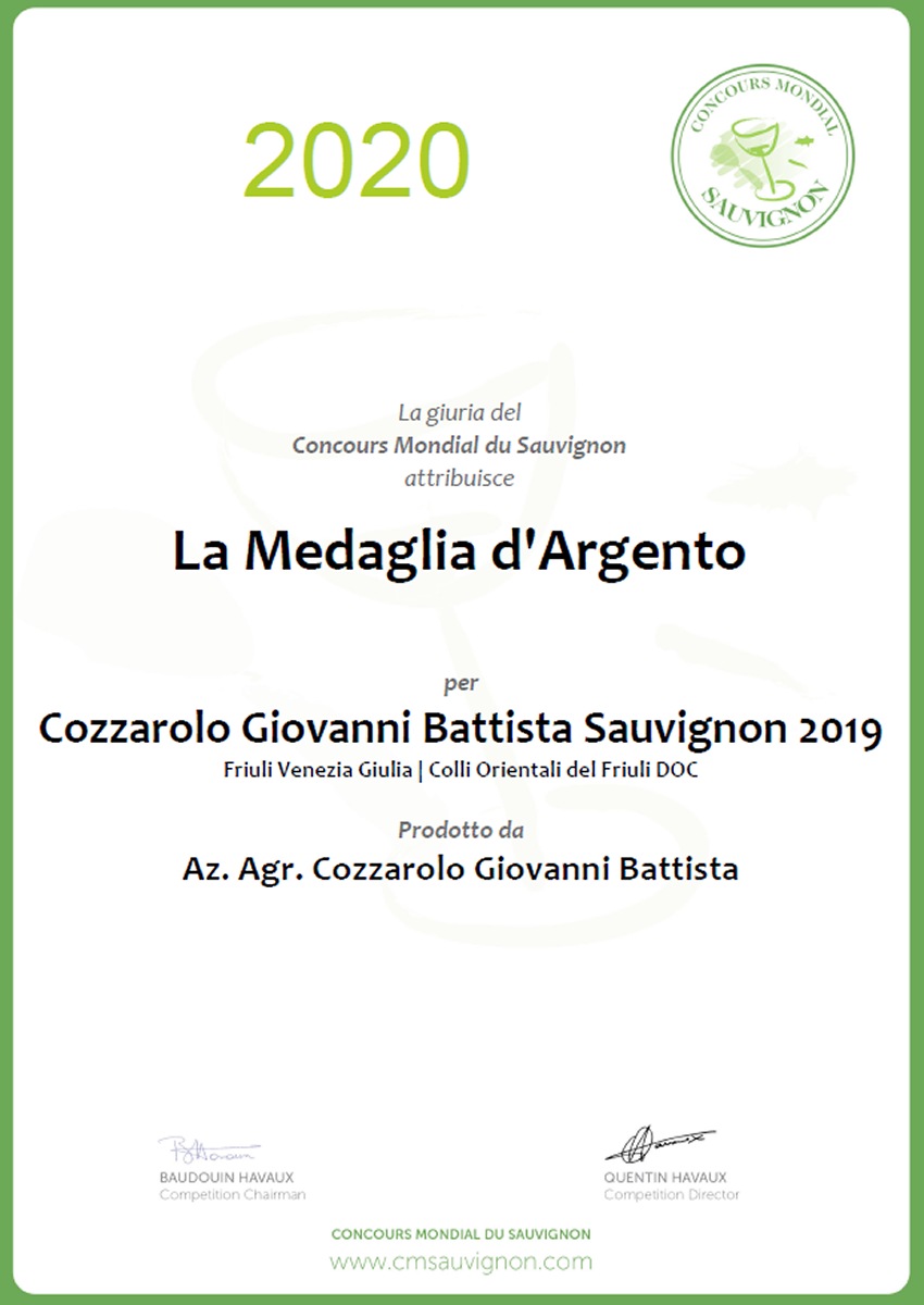 CONCORSO MONDIALE SAUVIGNON 2020